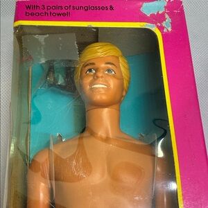Mattel Ken Doll Sun Gold Malibu 1983 in Box. Box has damage. Vintage #1088